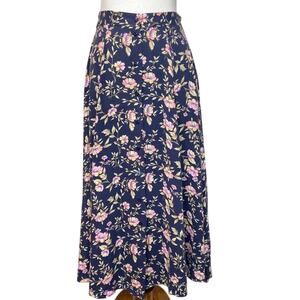 Vintage Studio Floral Flare Skirt (Size 8)